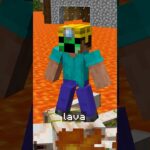 QUE PASARÍA SI EL NIVEL DE LA LAVA SUBE #minecraft