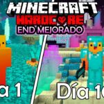 SOBREVIVÍ 100 DÍAS en el END MEJORADO en MINECRAFT HARDCORE