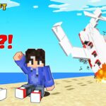 Survive 24HRS AIRPLANE CRASH in Minecraft