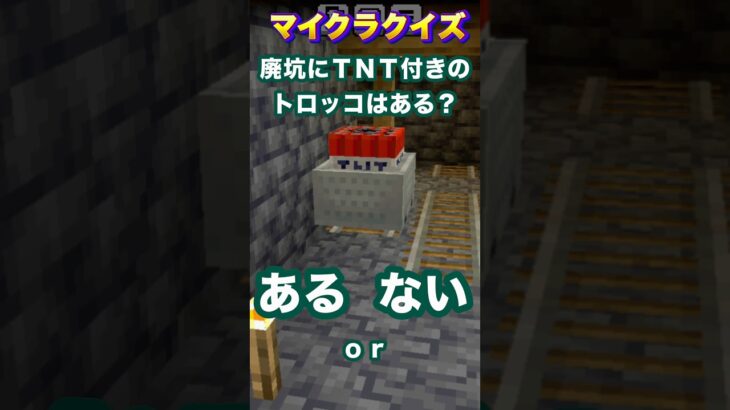 廃坑にTNT付きのトロッコはある？#minecraft #マイクラ #マイクラクイズ #TNT付きのトロッコ #イマジニアtv