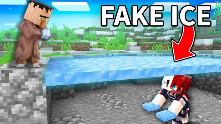 Trolling Villagers With Secret Ice Bunker In Minecraft!!!!!🥶🥶