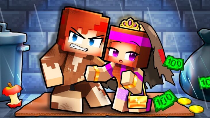 Un Amour INTERDIT entre un Pauvre et une Princesse RICHE sur Minecraft !