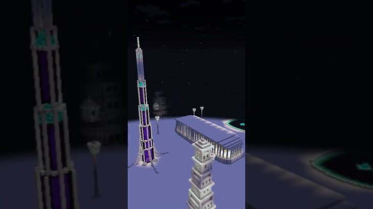 【マイクラ 建築 雪】雪の夜　#マイクラ #マイクラ建築 #minecraft #マインクラフト