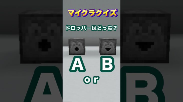 ドロッパーはどっち？#minecraft #マイクラ #マイクラクイズ #ドロッパー #イマジニアtv