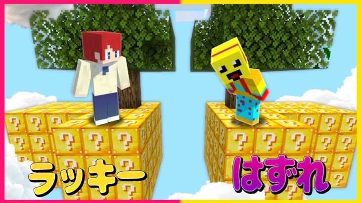 自分だけハズレラッキーブロックだったらいつ気づく？ｗｗ【まいくら・マインクラフト】