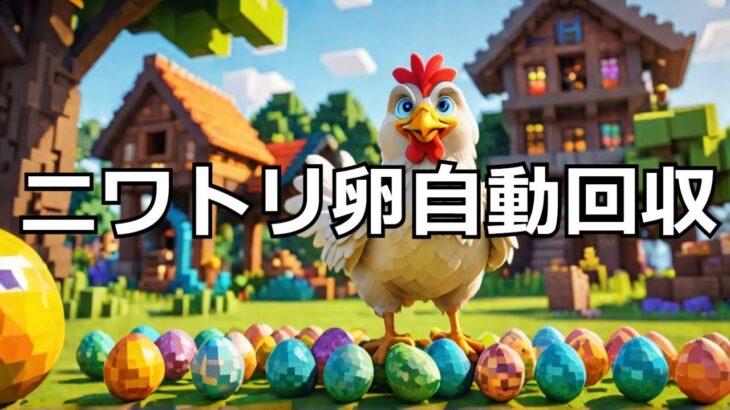 【マイクラ】ニワトリ卵自動回収機 #いるクラ #マイクラ