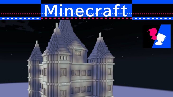 【マイクラ 建築 雪】雪の夜を作る026　　Minecraft　マイクラ