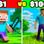 $1 vs $1000 Fake Minecraft Games