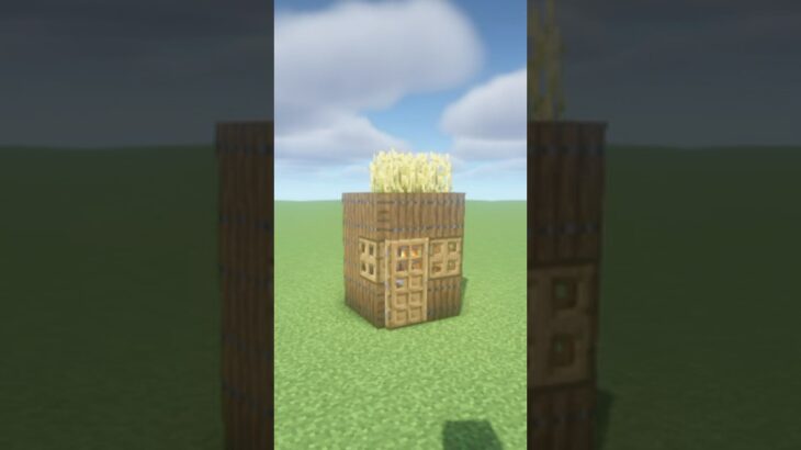 【マイクラ】簡単に作れる畑付き2×2 の初期拠点【マイクラ建築】 #minecraft #マイクラ #マインクラフト #shorts