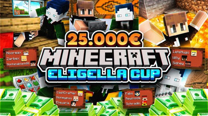 25000€ MINECRAFT ELIGELLA CUP🤑 MIT BASTIGHG, ROHAT, TRYMACS, MERT, REWI, SCHRADIN, MCKY & CO.!🔥