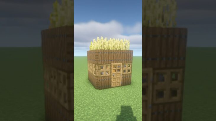 【マイクラ】簡単に作れる畑付き3×3の初期拠点【マイクラ建築】 #minecraft #マイクラ #マインクラフト #shorts