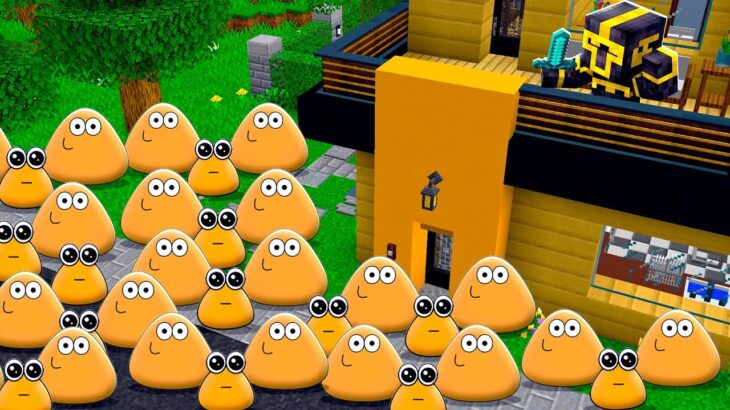 APOCALIPSIS DE POU EN MI CASA EN MINECRAFT 😱
