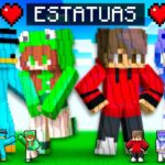 Batalla de ESTATUAS DE PAREJAS en Minecraft