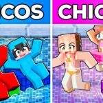 CHICOS vs CHICAS: PARQUE ACUÁTICO en Minecraft!