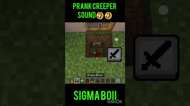 Creeper prank sound 🔊🔊#sigmaboy #trending #minecraft #minecraftgameplayfunnyinhindi