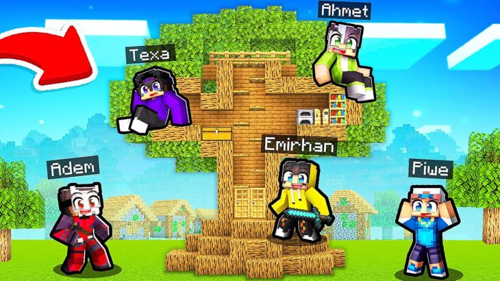 Devasa Ağaç Evi Yaptık! Harika Oldu 🤩🌳 | Minecraft Dostluk Mağarası #9