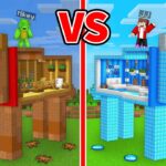 JJ and Mikey: POOR vs RICH DOG Statue Build Battle in Minecraft – Maizen