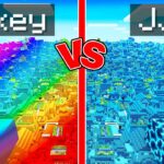 Mikey RAINBOW vs JJ STORM Village Survival Battle in Minecraft (Maizen)