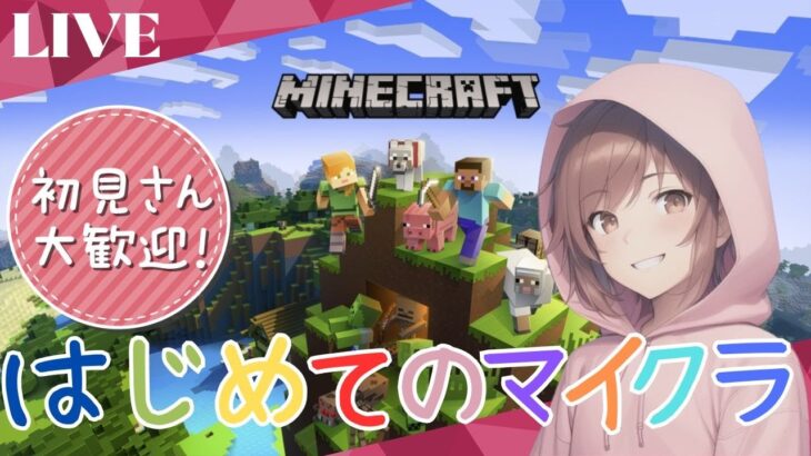 【Minecraft】初心者が挑戦する初めてのサバイバル！マイクラ実況で家づくりに挑戦【マイクラ】