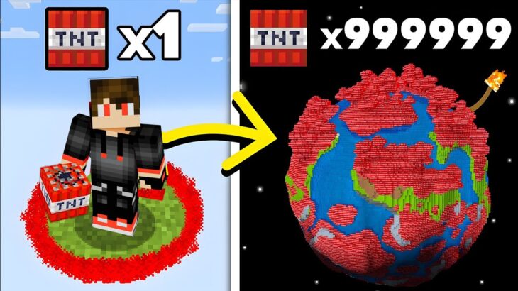Minecraft, But TNT = World Size