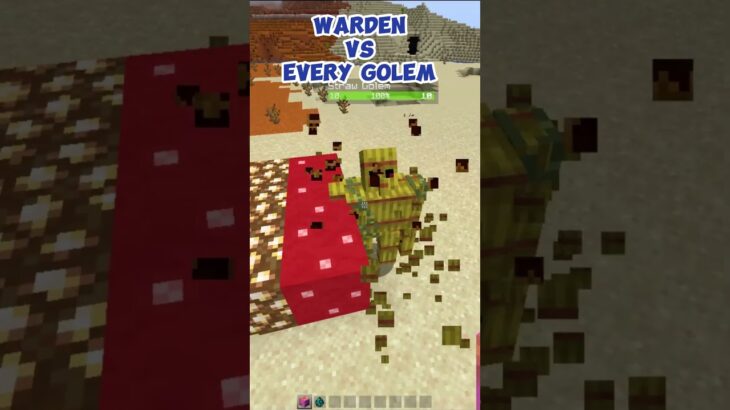 Minecraft Warden vs Every Golem Who Win 😲 (もういいよ___こっちのけんと) #minecraft #shorts