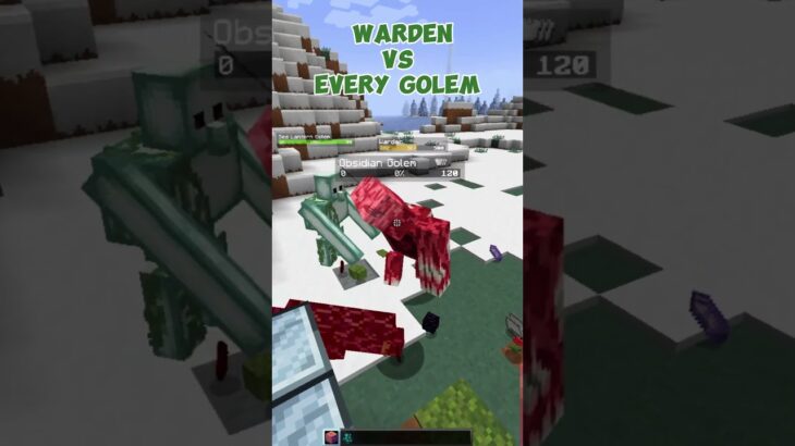 Minecraft Warden vs Every Golem Who Win 😲 (はいよろこんで) #minecraft #shorts