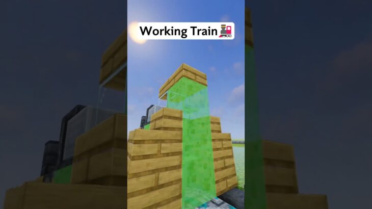 Minecraft Working Train🚂🔥 #shorts