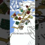 雪原の村をクリスマスカラーにリメイクする建築タイムラプス【Minecraft】【#Shorts】 #マイクラ #マインクラフト #minecraft