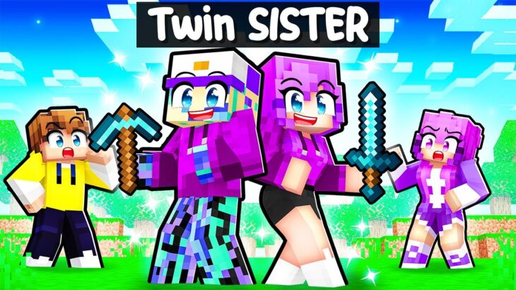 Playing Minecraft With My TWIN SISTER!