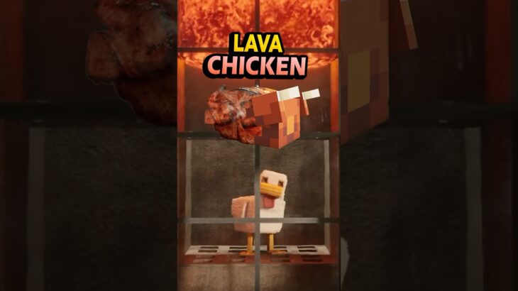 ¡Se hizo CANON! Lava Chicken de Steve #minecraft