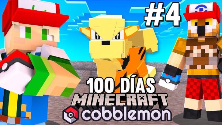 Sobrevivendo 100 DÍAS en Minecraft POKEMON #4 (Cobblemon)