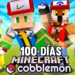 Sobrevivendo 100 DÍAS en Minecraft POKEMON #6 (Cobblemon)