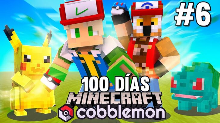 Sobrevivendo 100 DÍAS en Minecraft POKEMON #6 (Cobblemon)