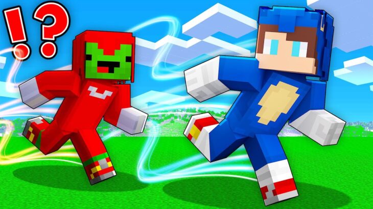 ソニックスピードランナーVSナックルズハンター：マイゼンVSマイキー in マインクラフト！