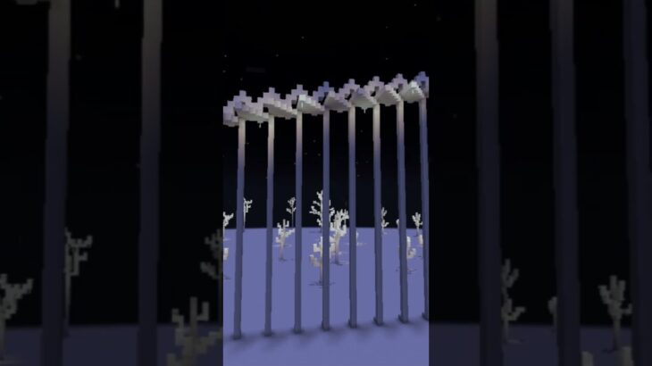 【マイクラ 建築 雪】雪の夜　#マイクラ #マイクラ建築 #minecraft #マインクラフト