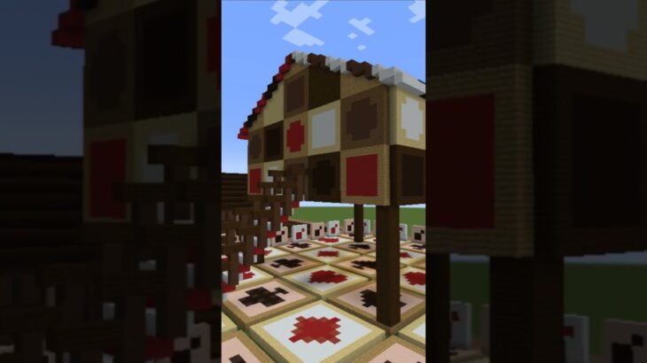 【マイクラ 建築 お菓子の家】マイクラで建築　お菓子の街のお菓子の家　マイクラ #minecraft #マインクラフト #マイクラ建築