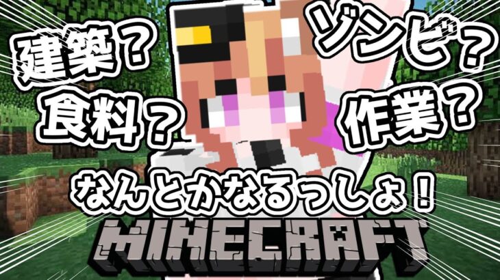 【#マインクラフト 】整地！建築！戦い！！なんとかなれー！！　#初見歓迎　＃minecraft