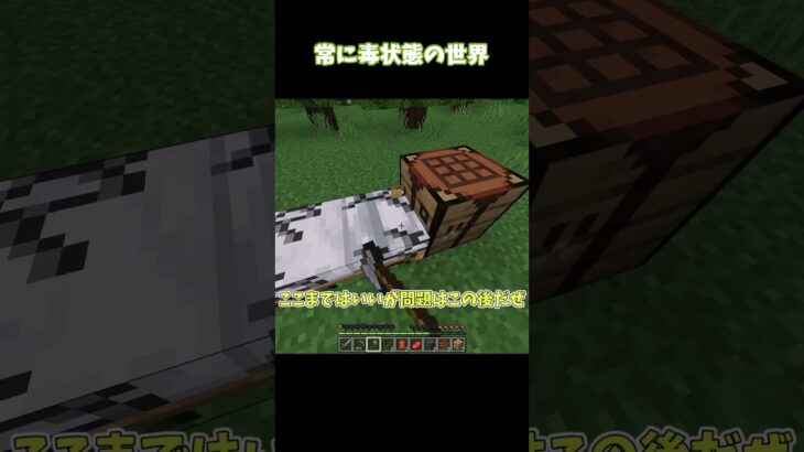 常に毒状態の世界part1　 #マイクラ