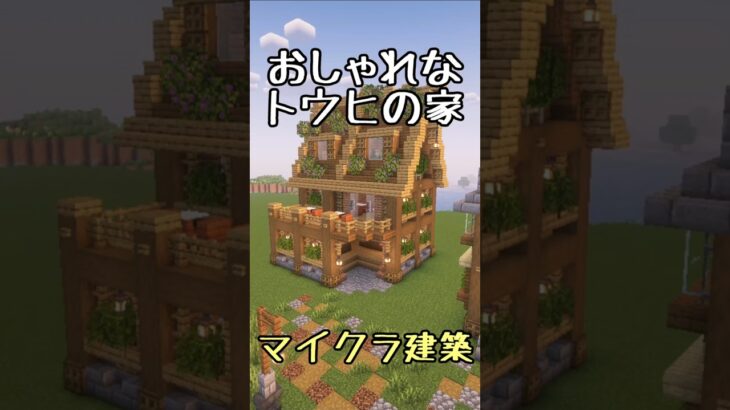 【マインクラフト】おしゃれなトウヒの家をつくってみた #shorts #minecraft #マイクラ建築