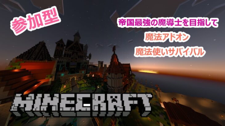 【参加型】マイクラ　サバイバル生活と建築残業　魔法ちょびっと　気軽にどうぞ～