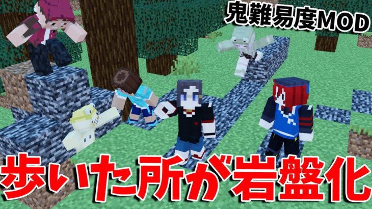 歩いた所が全部岩盤になる世界でエンドラ討伐 – マインクラフト