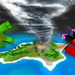 マイゼンとマイキー、『マインクラフト』島の竜巻から生還！