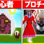 初心者 vs プロの建築対決でバレずにチートを使った結果【ダンダダン】【まいくら / マインクラフト】