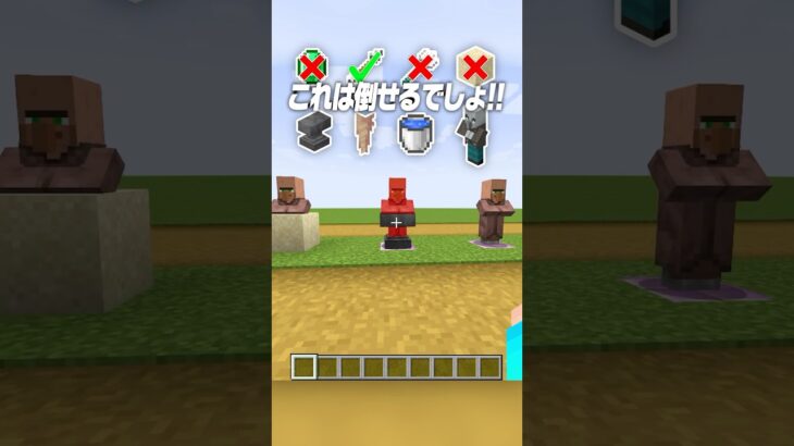 落下するもの vs 村人🤔【まいくら・マインクラフト】#shorts #らた #minecraft #ゲーム実況 #まいくら #マイクラ