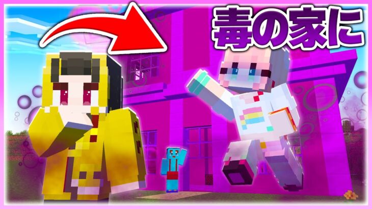 🌈女の子の家を「毒の家」にするwww 【マイクラ / まいくら / マインクラフト】