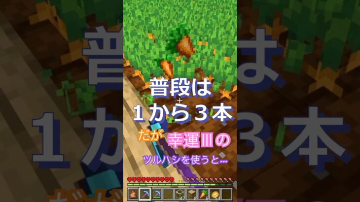 【マイクラ】サバイバルで役立つエンチャント ダイヤや鉄もふえる？『幸運Ⅲ』ツルハシを強化！？ 統合版ハードコア// 100 Days of Hardcore Life Day 34 #shorts