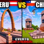 100 Jugadores SIMULAN UNA GUERRA entre PERÚ y CHILE en Minecraft Hardcore con STREAMERS!!