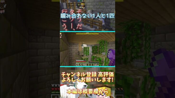 【マイクラ】噛み合わない1人と1匹 #マイクラ #マインクラフト #minecraft #黄昏の森