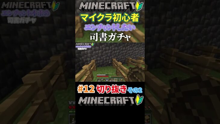 #12【マイクラ】エンチャントしたいから司書ガチャするマイクラ初心者その2#shorts#マイクラ#マインクラフト#minecraft#ゲーム実況#切り抜き