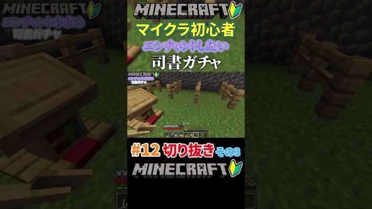 #12【マイクラ】エンチャントしたいから司書ガチャするマイクラ初心者その3#shorts#マイクラ#マインクラフト#minecraft#ゲーム実況#切り抜き